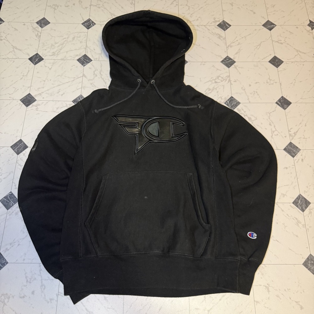 Champion x FaZe Clan Black Ops Reverse Weave Pullover Hoodie Men Small